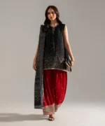 3 Piece - Embroidered Silk Suit - Image 3