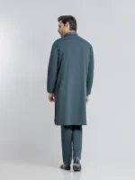 Embroidered Blended Kurta Pajama Men | Tailored Fit - Image 3