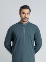 Embroidered Blended Kurta Pajama Men | Tailored Fit - Image 4