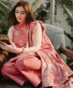 3 Piece - Embroidered Khaddar Suit - Image 4